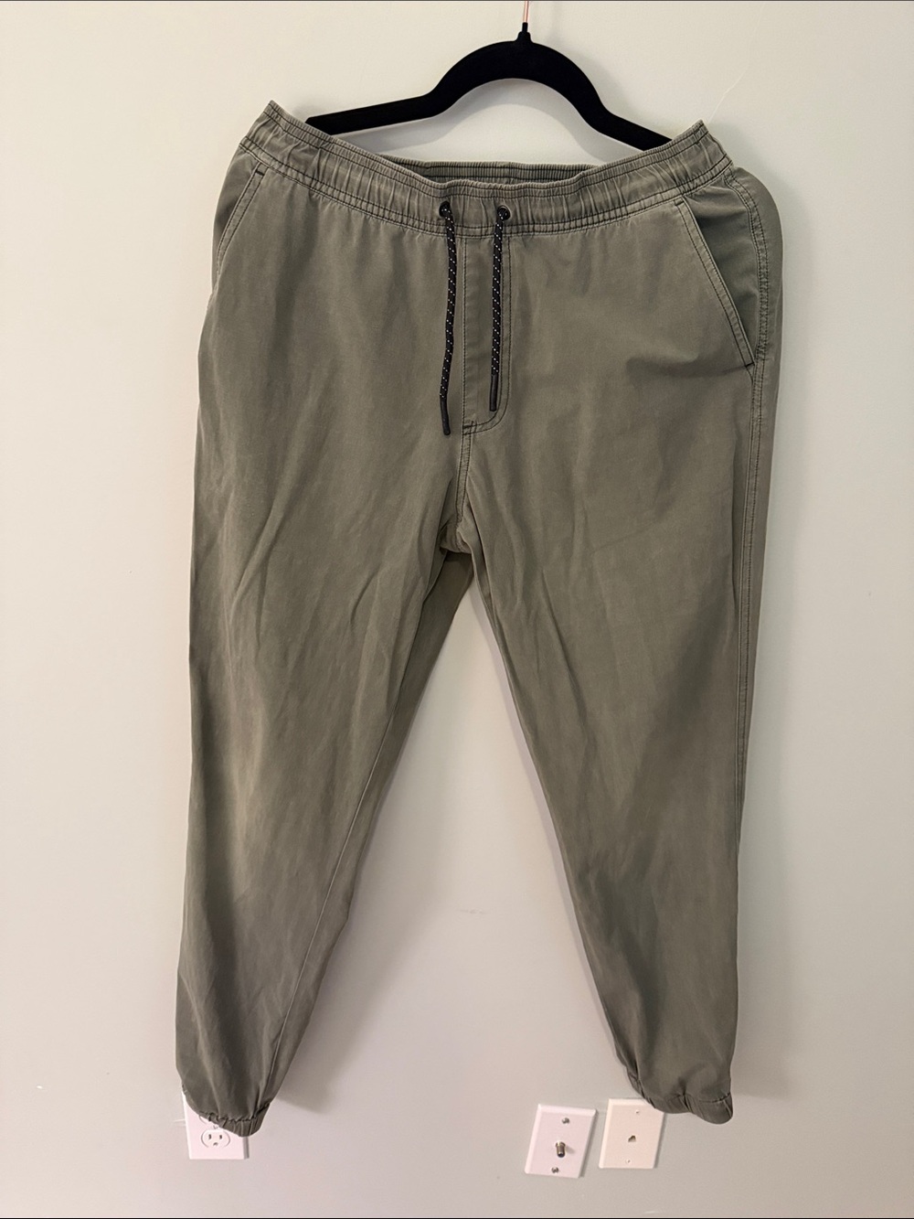 Men's Olive Casual Drawstring Joggers